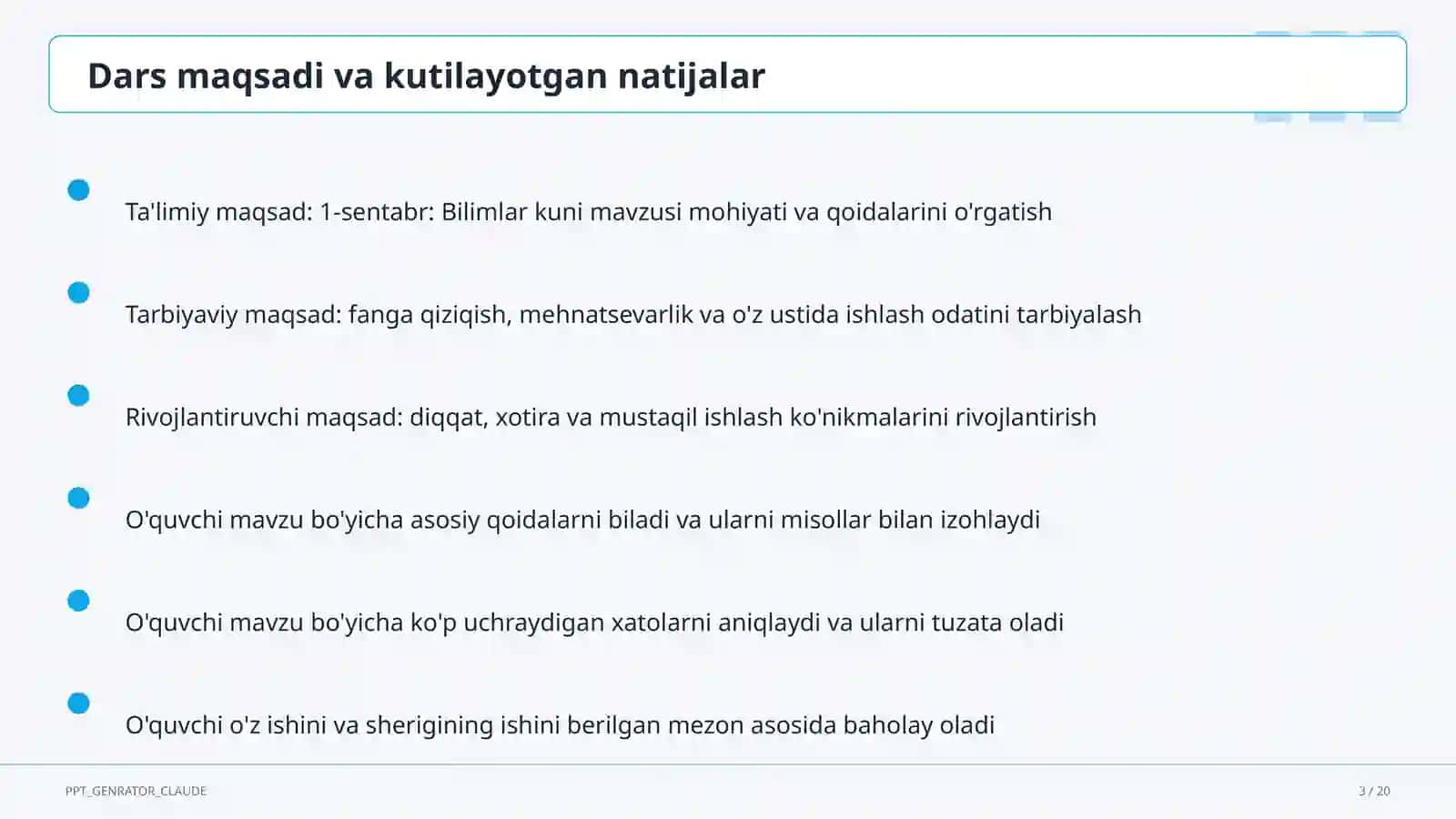 Sinf soati va tarbiyaviy tadbirlar 3