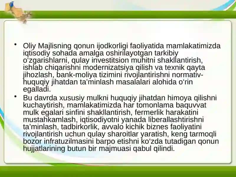 O'zbekiston Respublikasi siyosiy tizimi 3