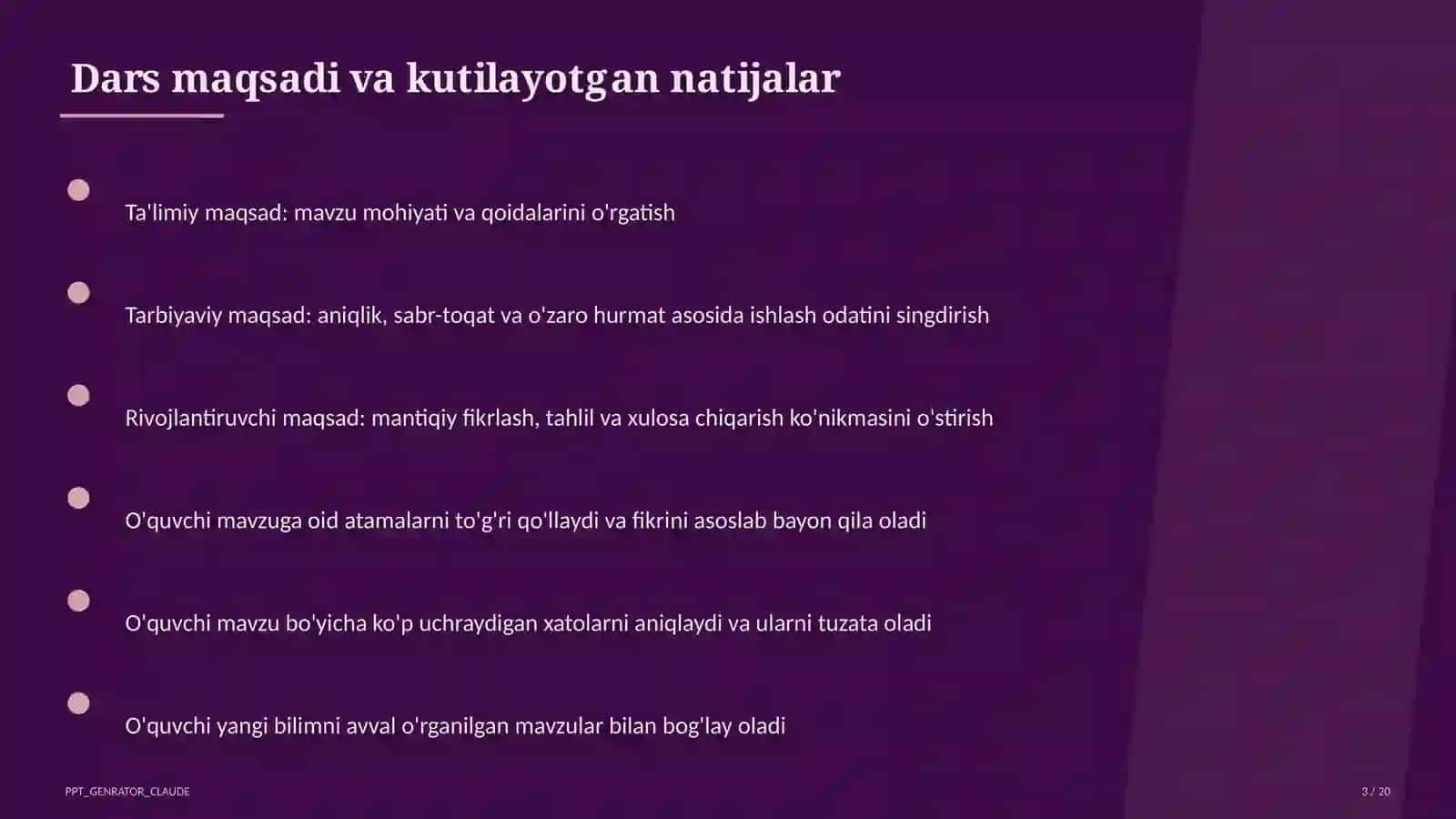 Geometrik yasashlar: burchak va kesmalarni bo'lish (8-sinf) 3