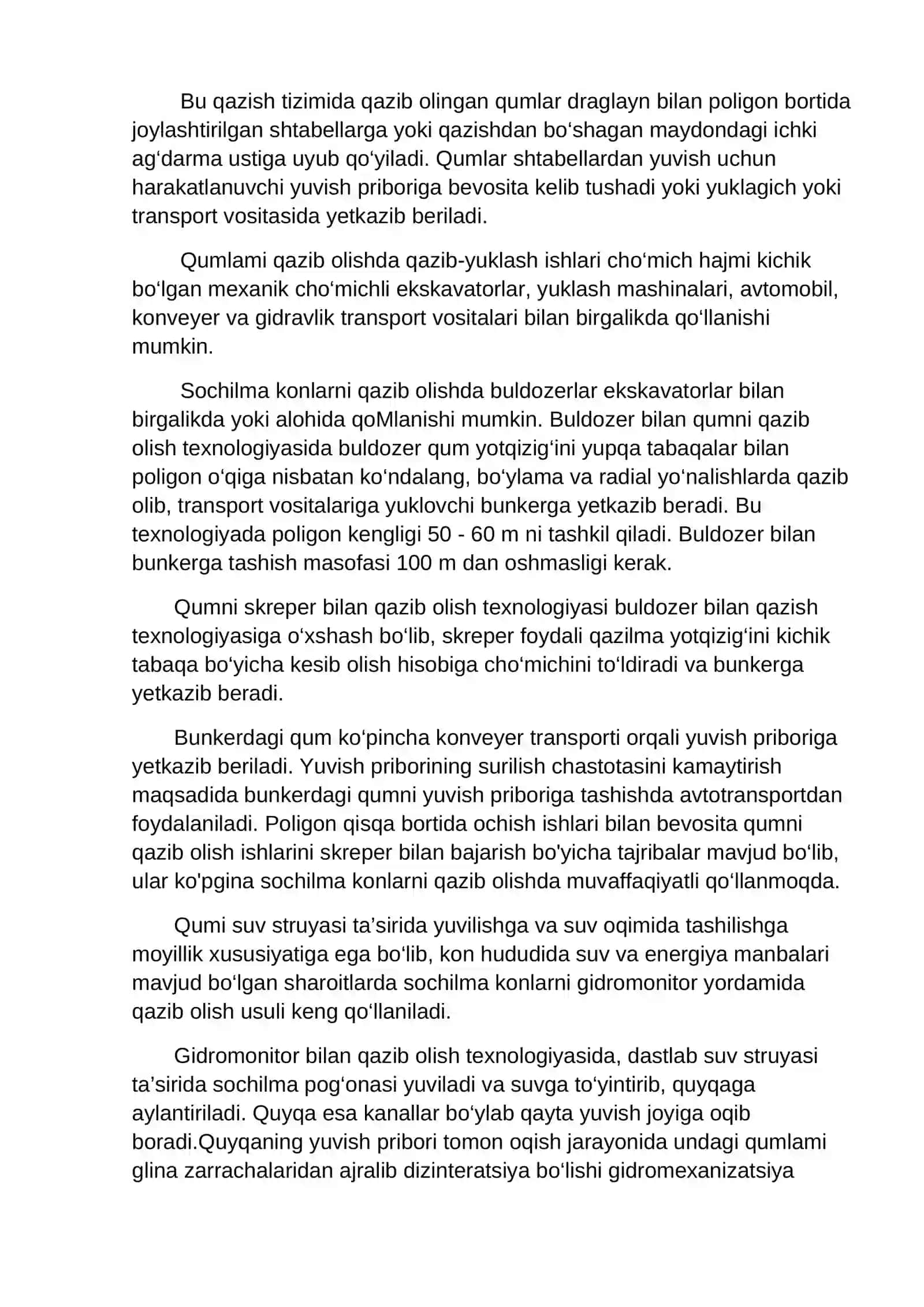 Sochilma konlarni qazib olish ishlari 3