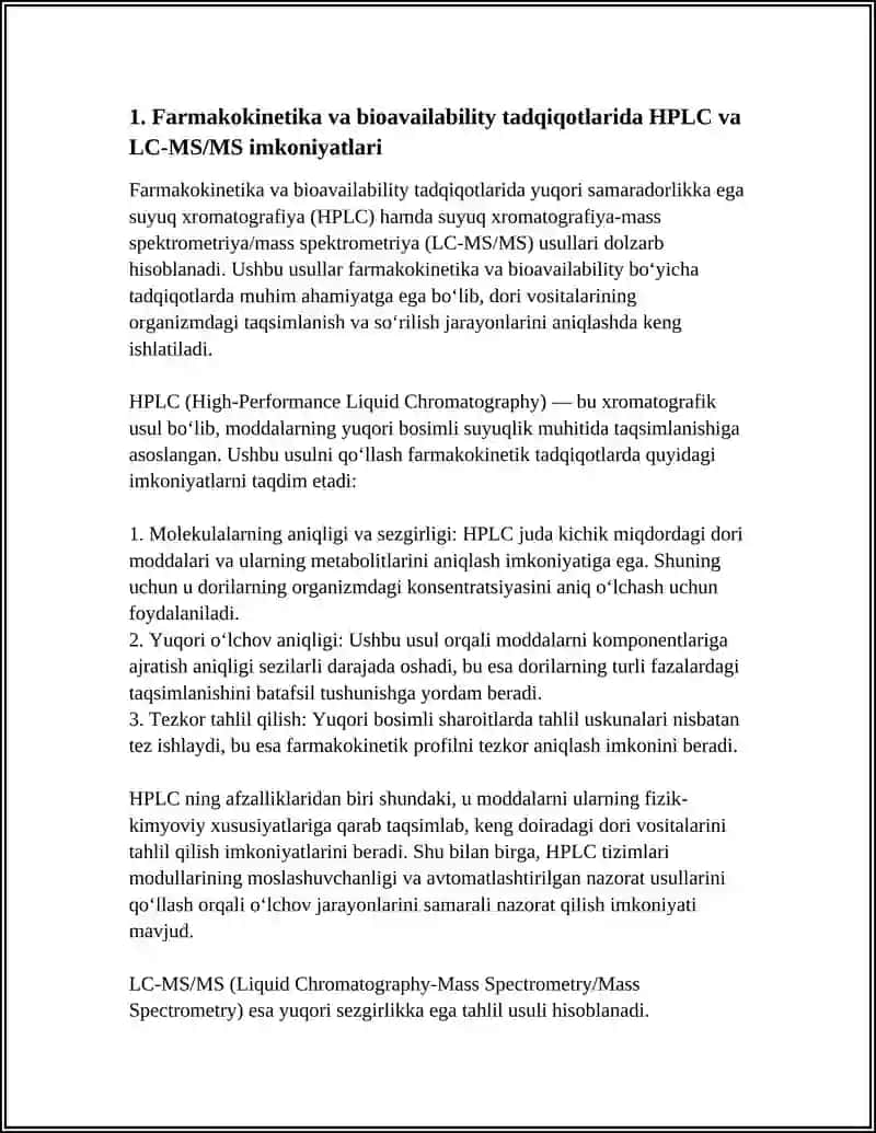 XROMATOGRAFIYANING TIBBIY IZLANISHLARIDAGI IMKONIYATLARI 3