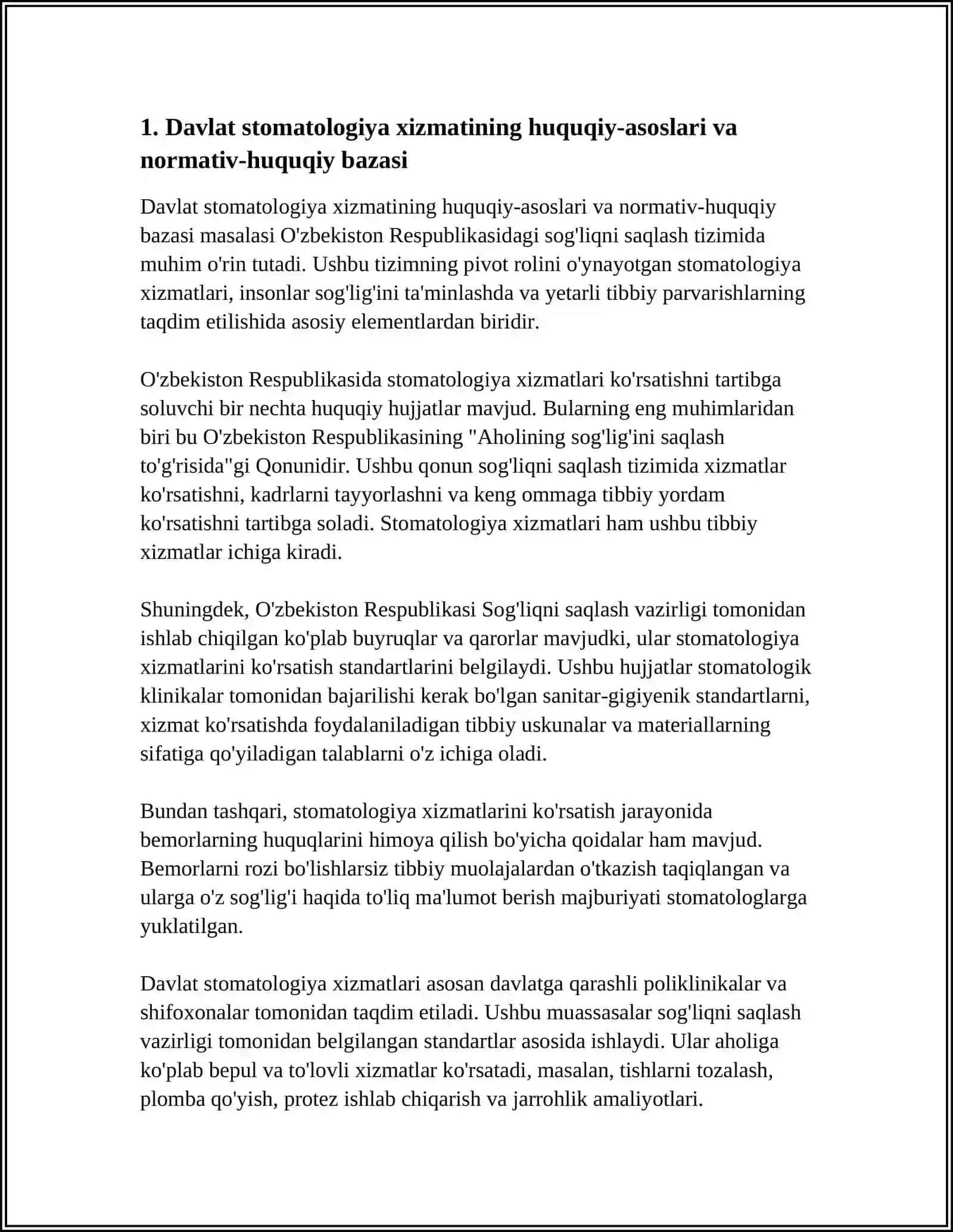 AHOLIGA DAVLAT STOMATOLOGIYA XIZMATINING TUZILISHI 3