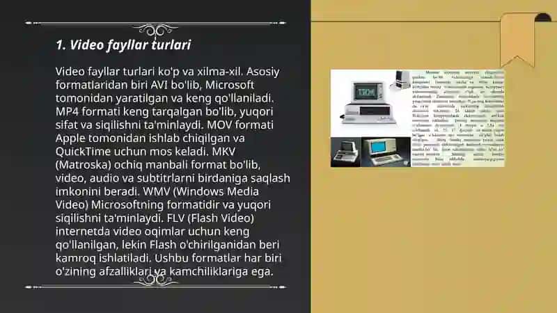 Video fayllar turlari 3