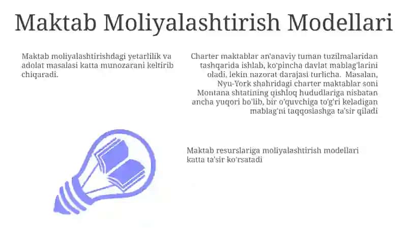 Maktab Moliyalashtirish Modellari 3