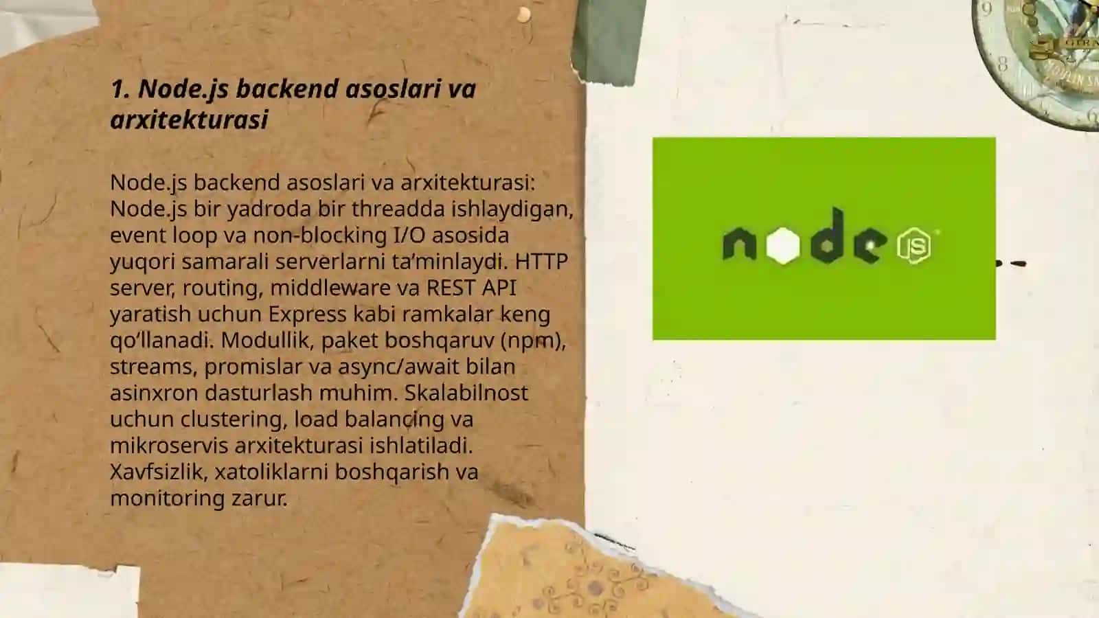 Node.js backend asoslari va arxitekturasi 3
