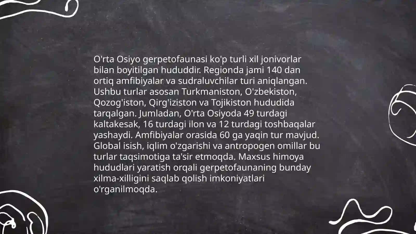 O'rta Osiyo gerpetofaunasining o’ziga xos vakillari 3