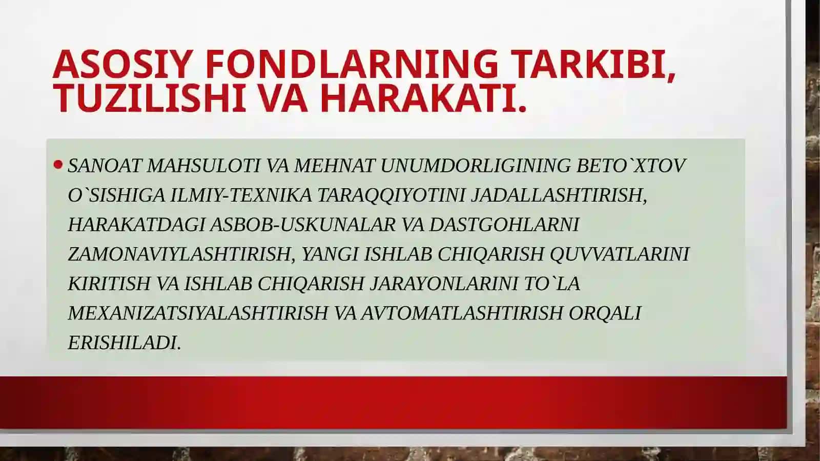 asosiyvositalarva boshqa oborotdan tashqari aktivlar tahlili 3
