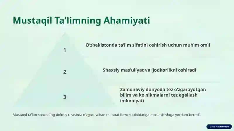 Mustaqil taʼlim bilim olishda yangi davr 3