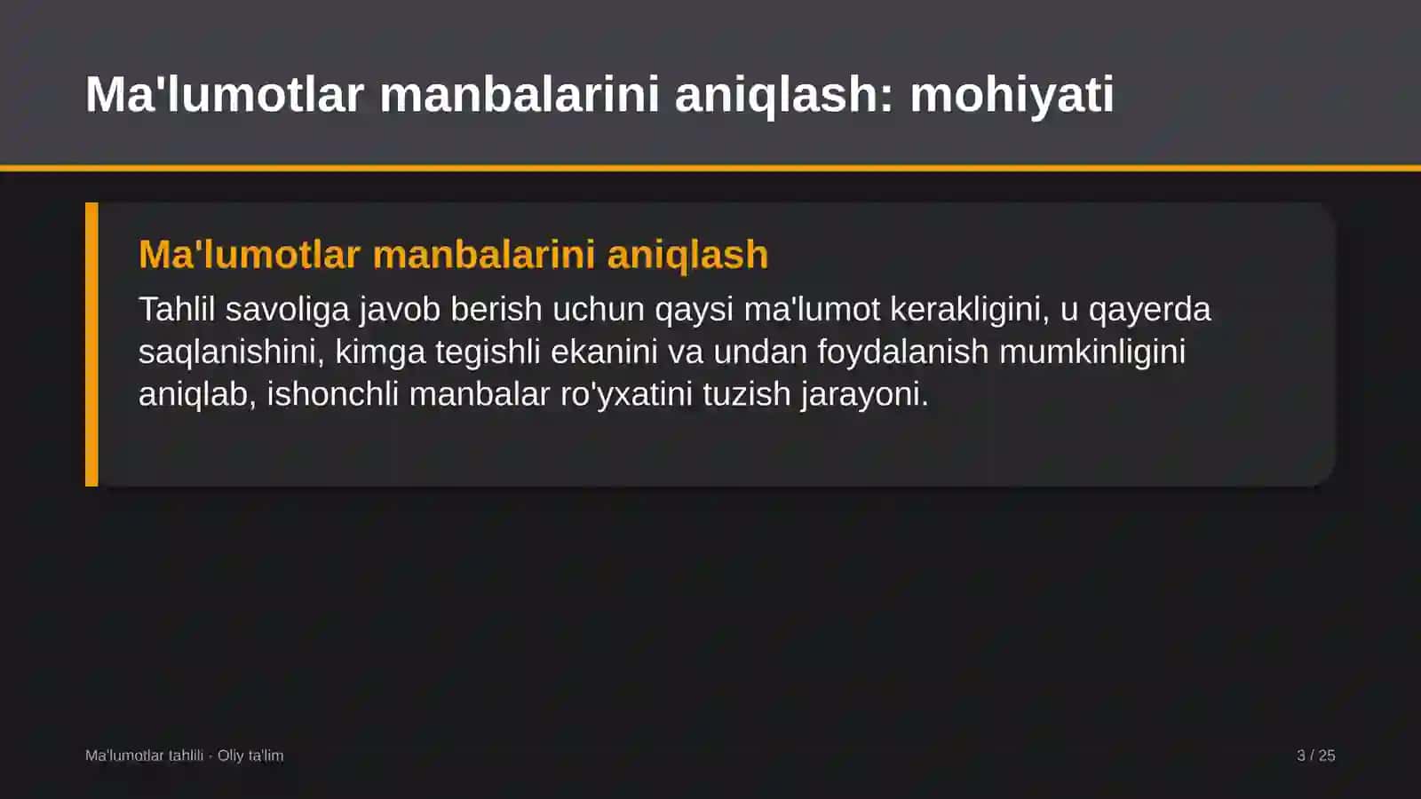 Oziq-ovqat sanoatida ma'lumotlar manbalarini aniqlash 3
