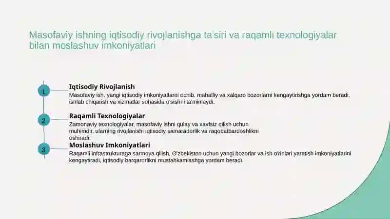 Masofaviy ishning ijtimoiy-iqtisodiy taʼsiri 3