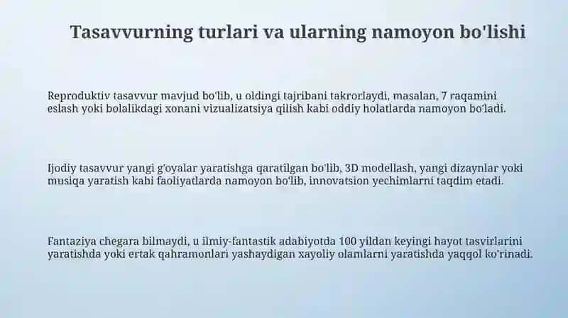 Xayolning turlari va varijovlanish jarayonlari 3