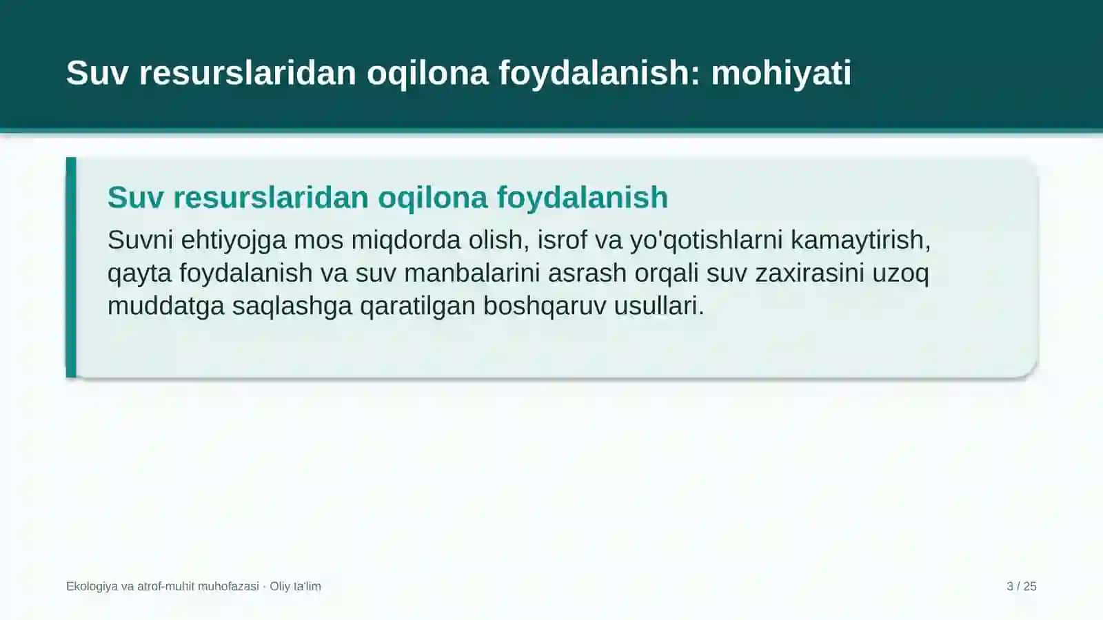 Choyxonalarda suv resurslaridan oqilona foydalanish 3
