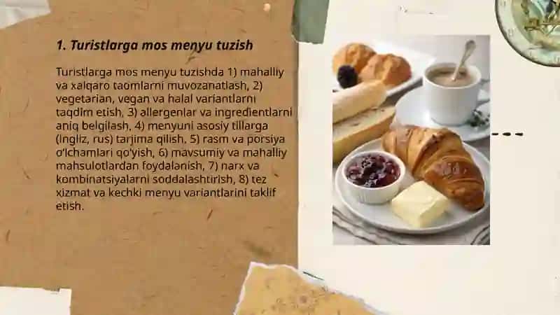 Turistlarni ovqatlantirish 3