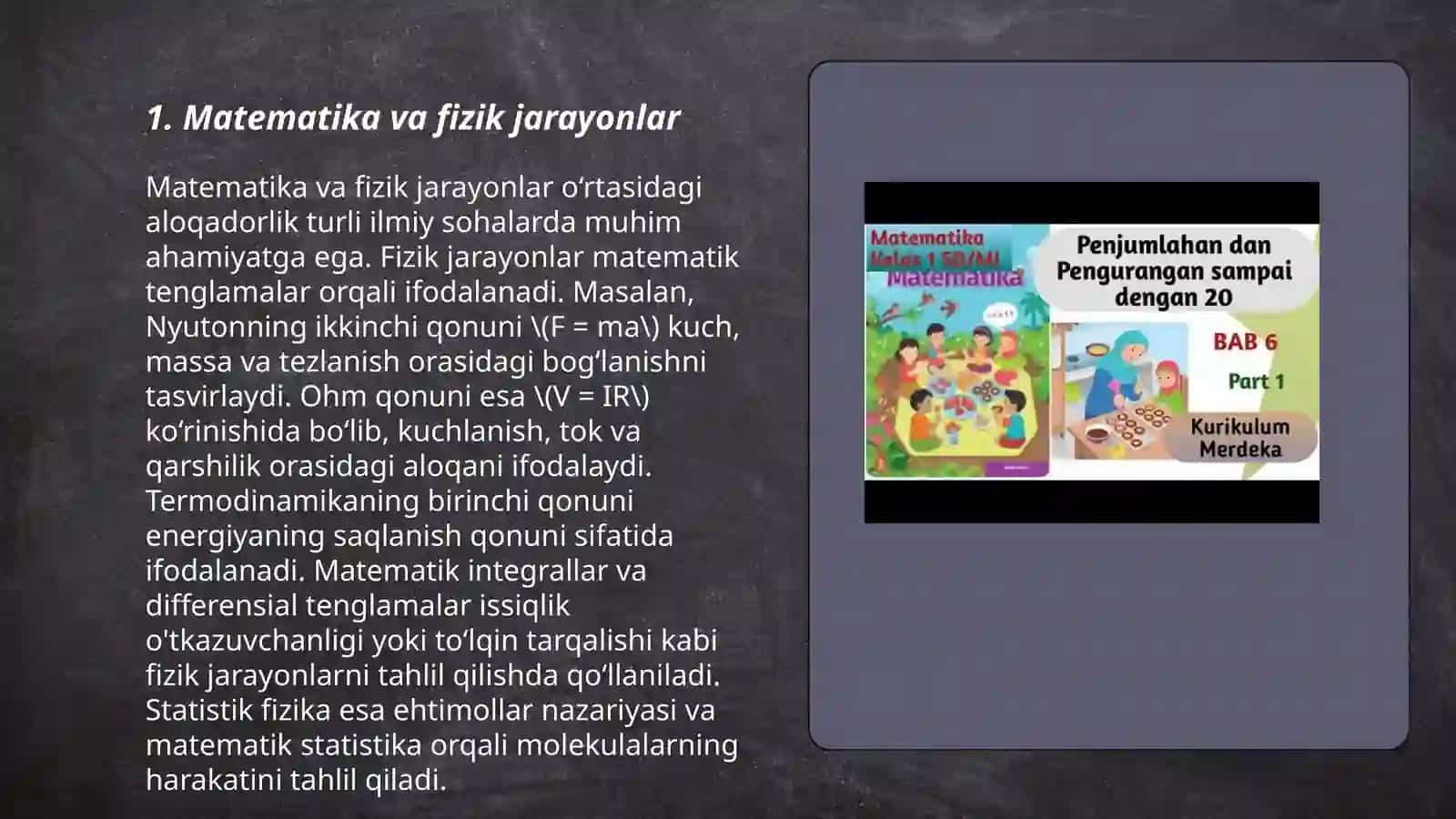 Matematika va fizik jarayonlar 3