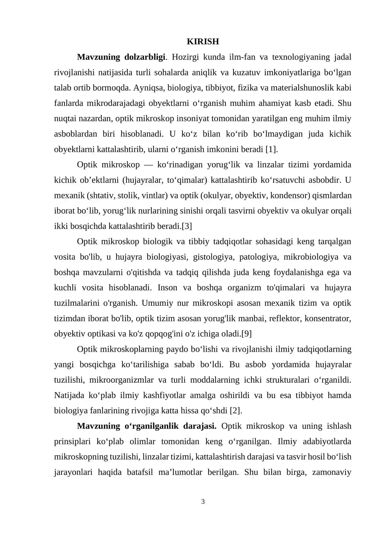 Optik mikroskopning tuzilishi va ishlash prinsipi 3