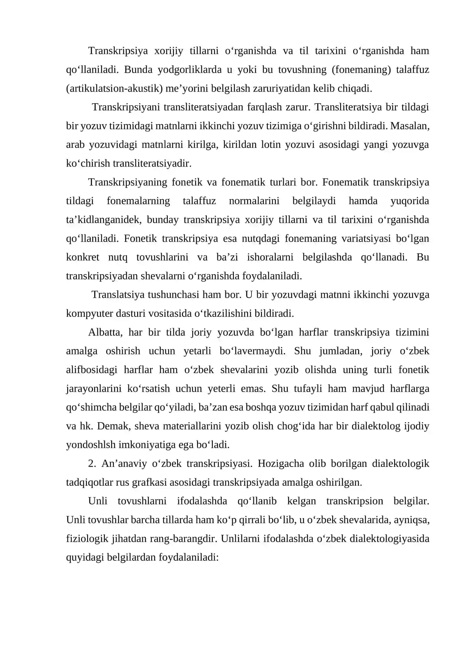 O‘zbek dialektalogiyasi transkripsiyasi 3
