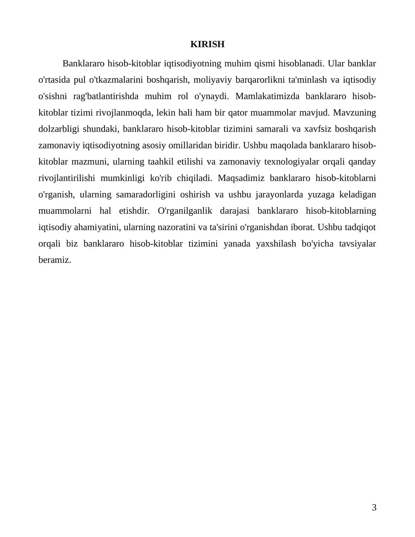 Banklararo hisob-kitoblarning mazmuni va taahkil etilishi 3