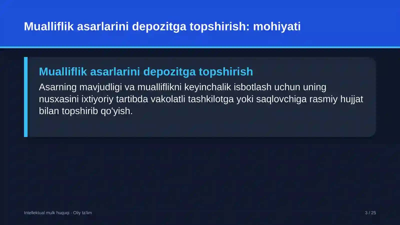 axborot agentliklarida mualliflik huquqi obyektlarini depozitga topshirish 8197 3