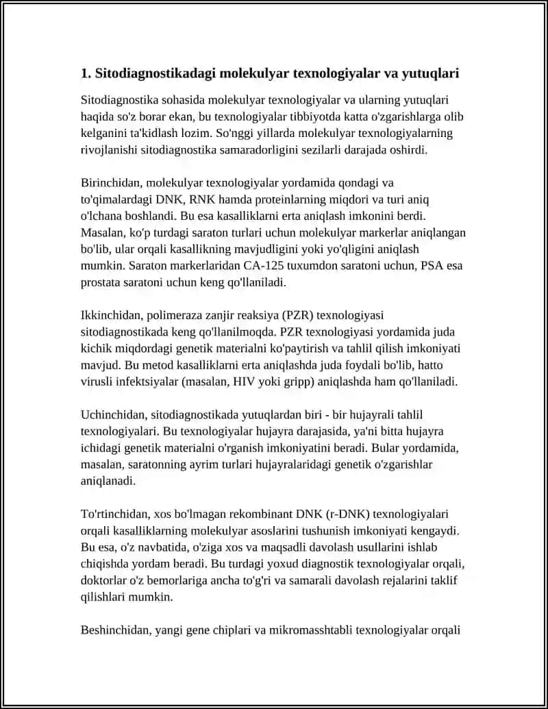 BUGUNGI KUNDA SITOLOGIYA FANINING YUTUQLARI, MUAMMOLARI VA ISTIQBOLI 3