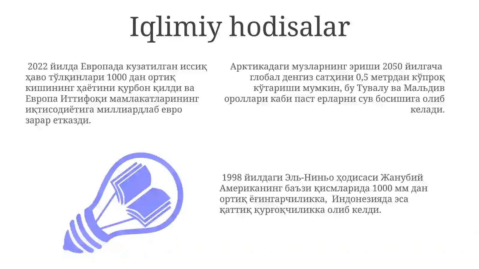 Atmosferaning tuzilishi va iqlim hadisalaridan ahamiyatini tushuntirish 3