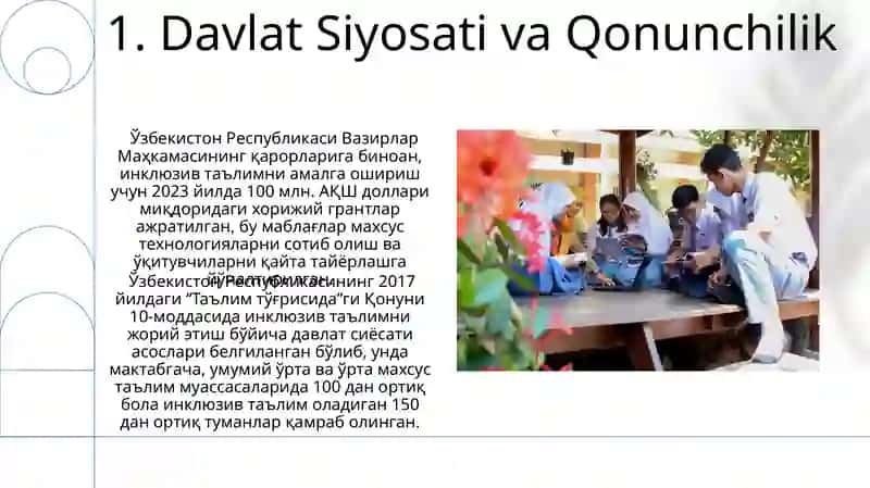 Inklyuziv ta'lim standartlari va ularni amalga oshirish shart sharoitlari 3