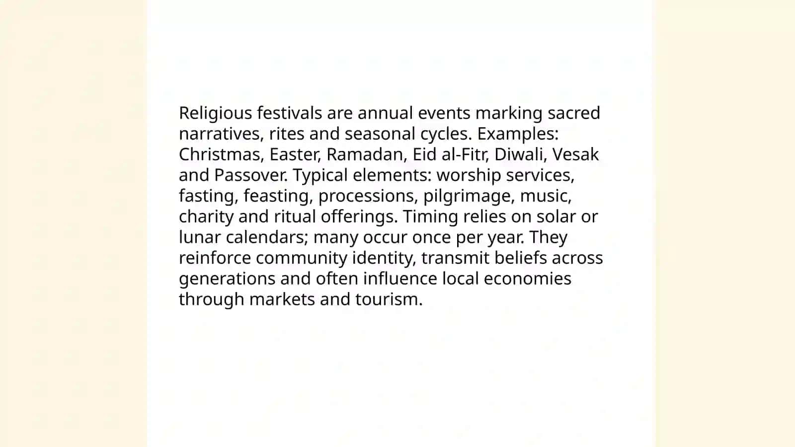 Festivals and celebrations 3