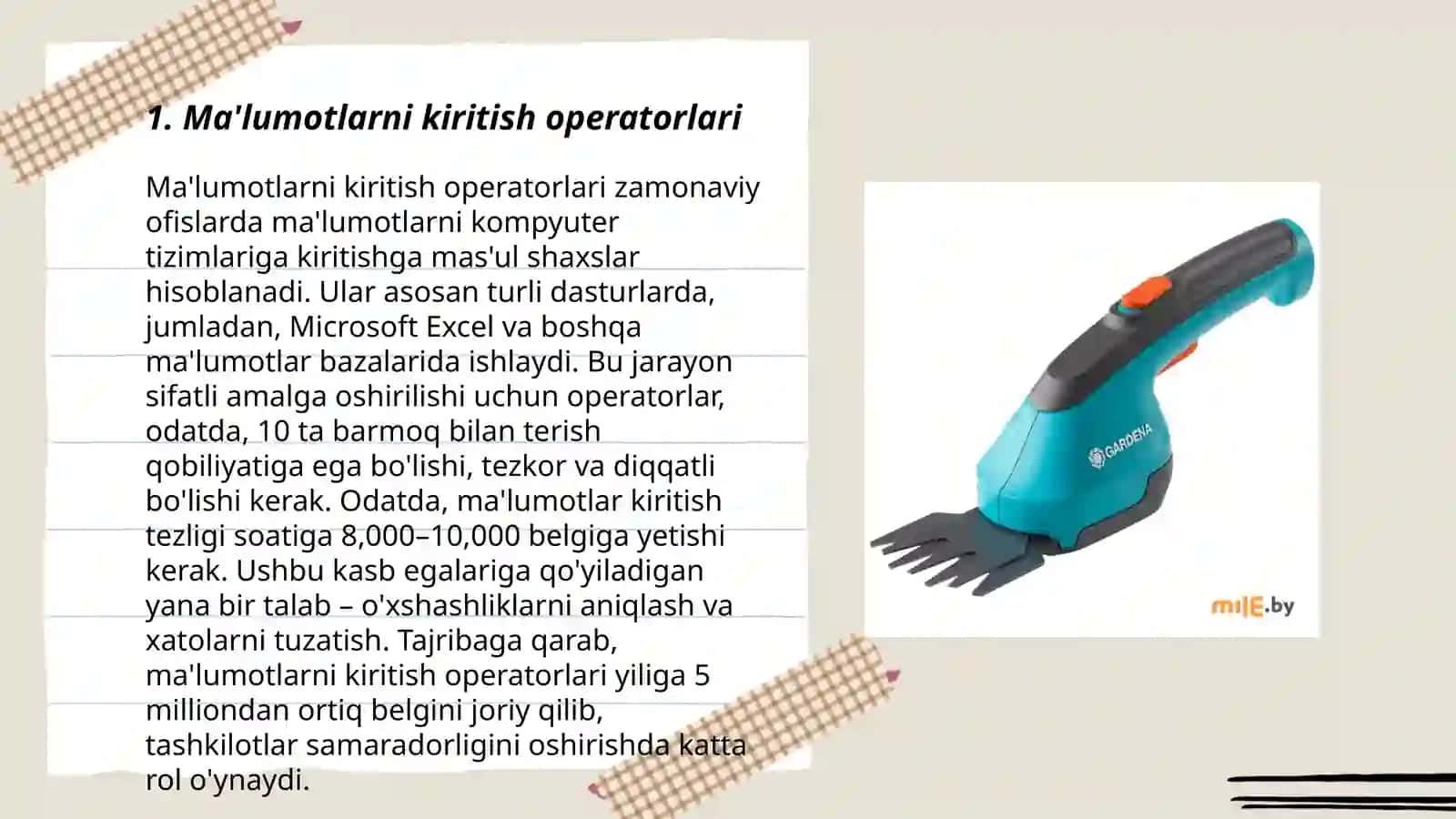 Ma'lumotlarni kiritish-chiqarish operatorlari. Sodda operatorlar 3