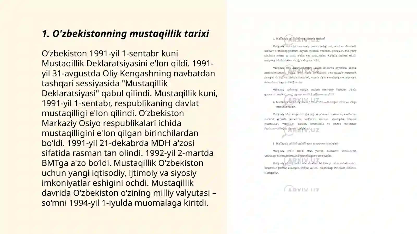 O'zbekistonning eng yangi tarixi 3