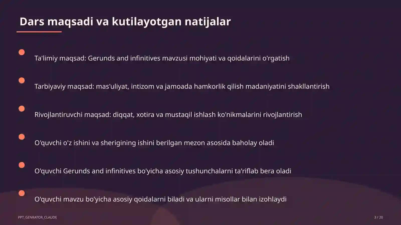 Gerunds and infinitives (11-sinf) 3