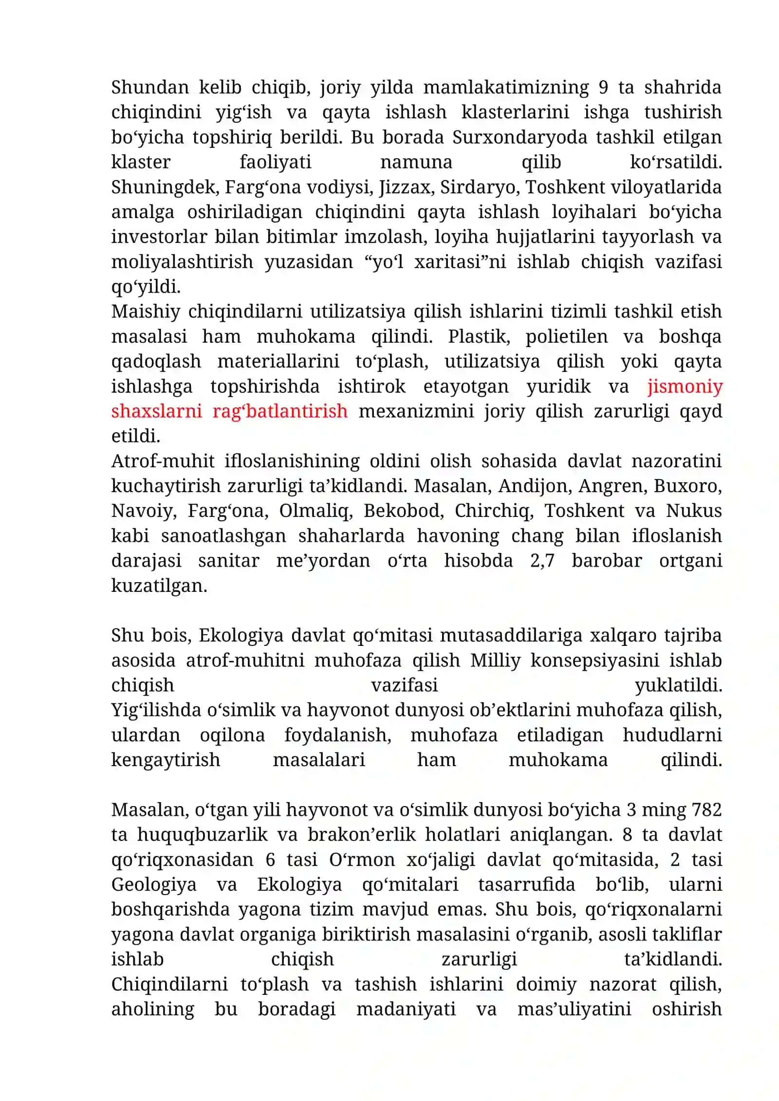 Ekologik holatni yaxshilash va atrof-muhitni muhofaza qilish 3