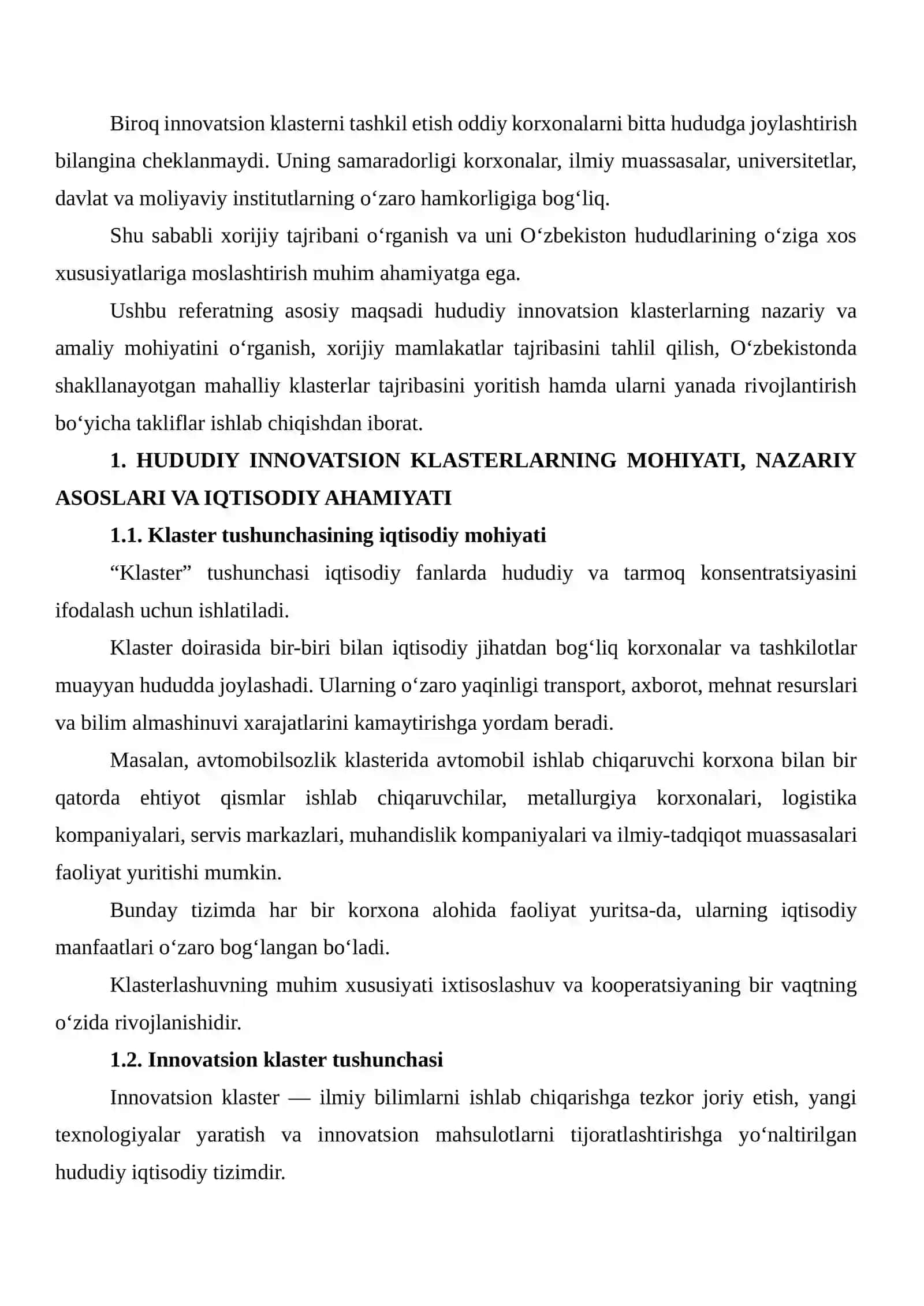 HUDUDIY INNOVATSION KLASTERLARNI TASHKIL ETISHNING XORIJIY VA MAHALLIY TAJRIBASI 3