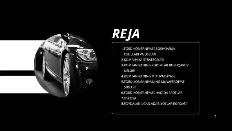 FORD KOMPANIYASI BOSHQARUV USULLARI 3
