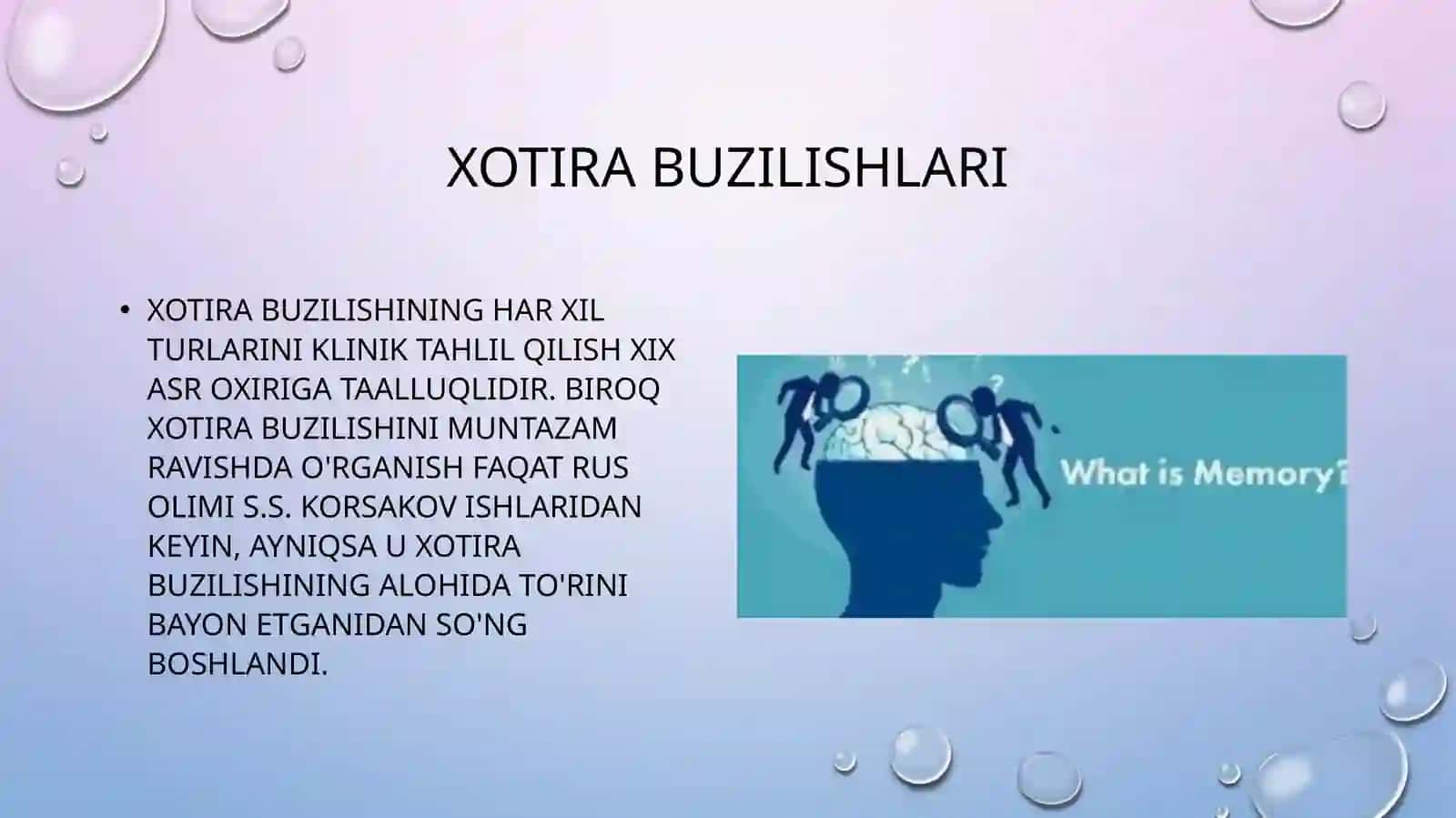 Xotirabuzi Ishlari 3