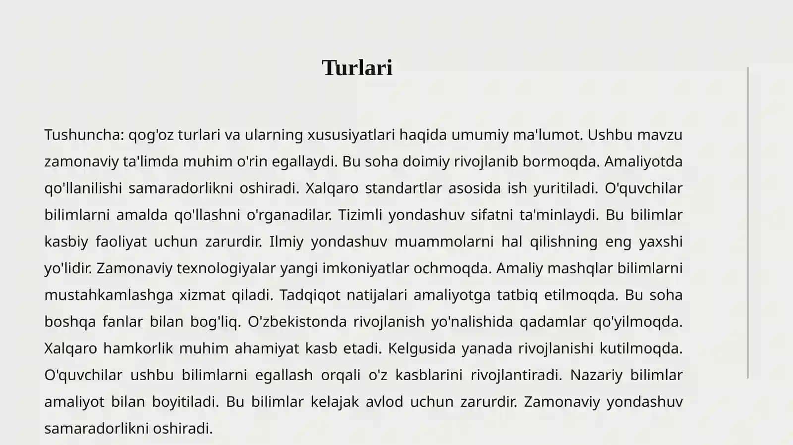 QOG'OZ STANDARTLARI 3