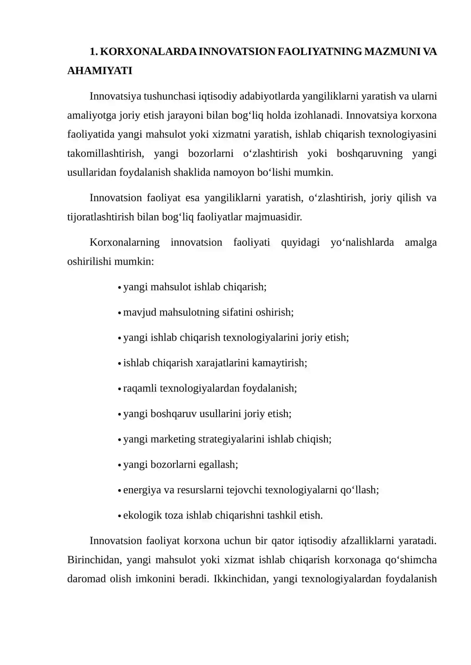 KORXONALARDA INNOVATSION FAOLIYATNI LOYIHAVIY BOSHQARUVINI TASHKIL ETISH 3