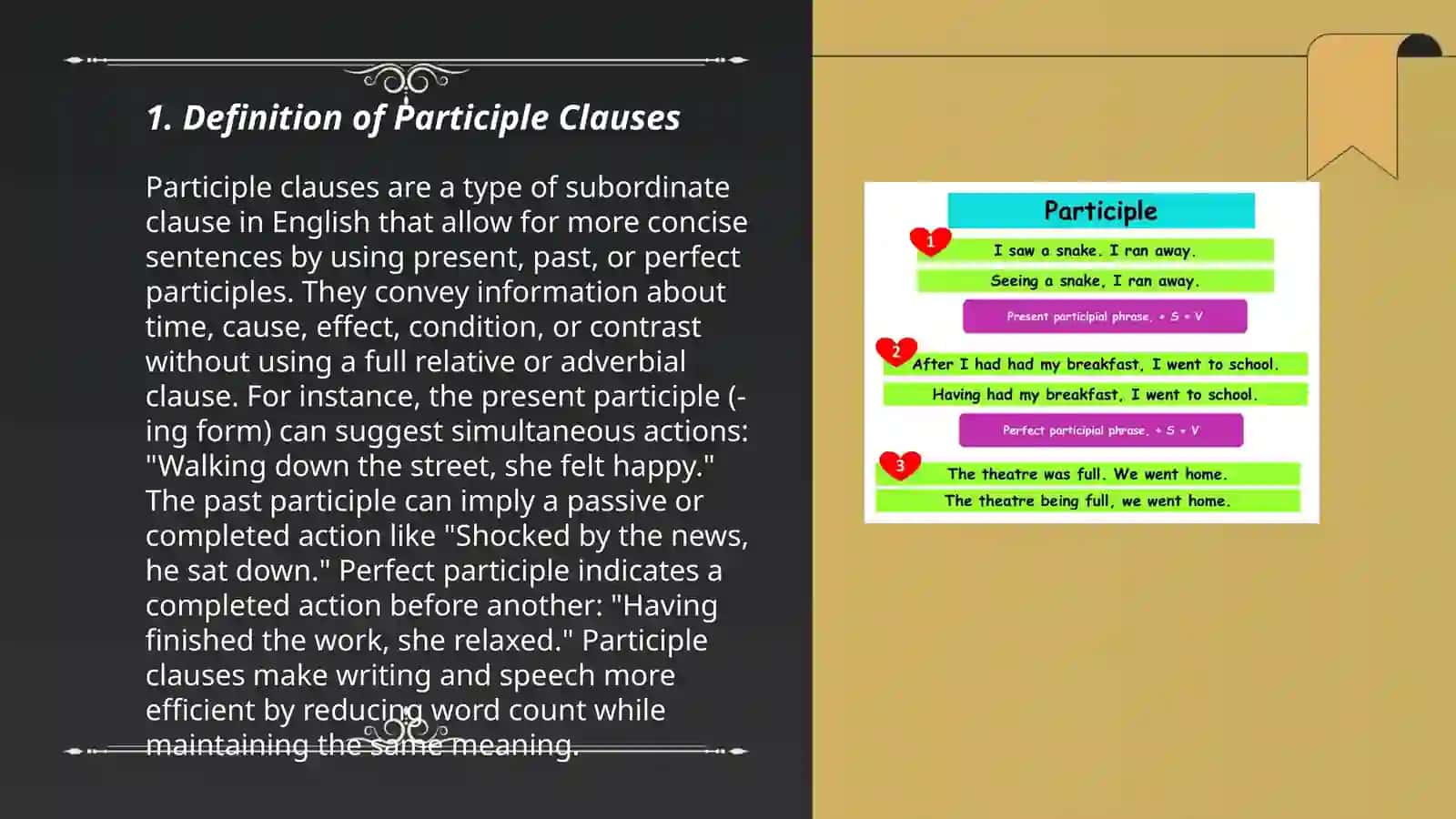 Participle Clauses 3