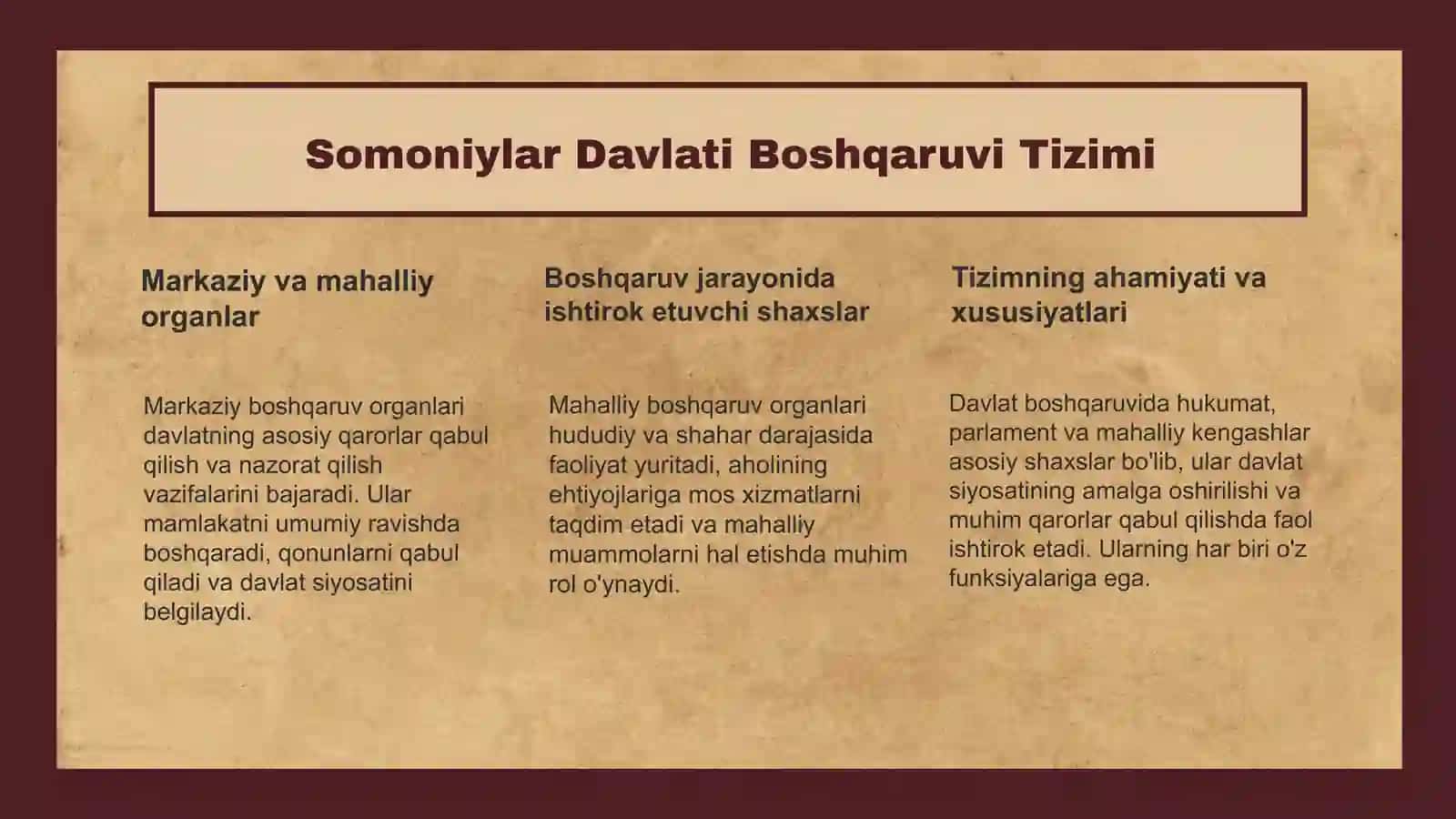 Somoniylar Davlatida Davlat Boshqaruvi 3