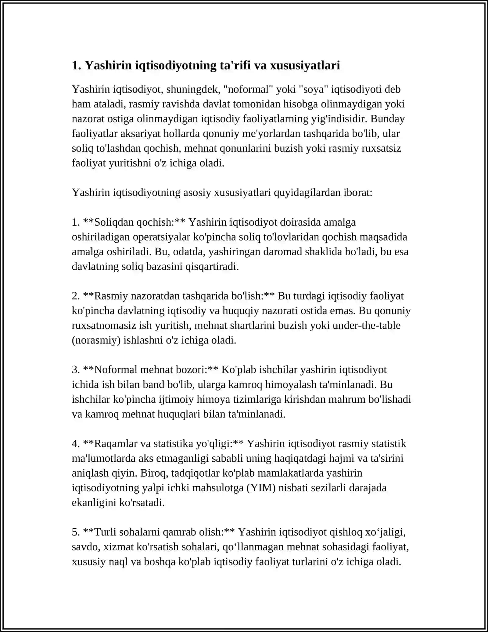 Yashirin iqtisodiyot va biznes sohasining undagi rivojlanishi 3
