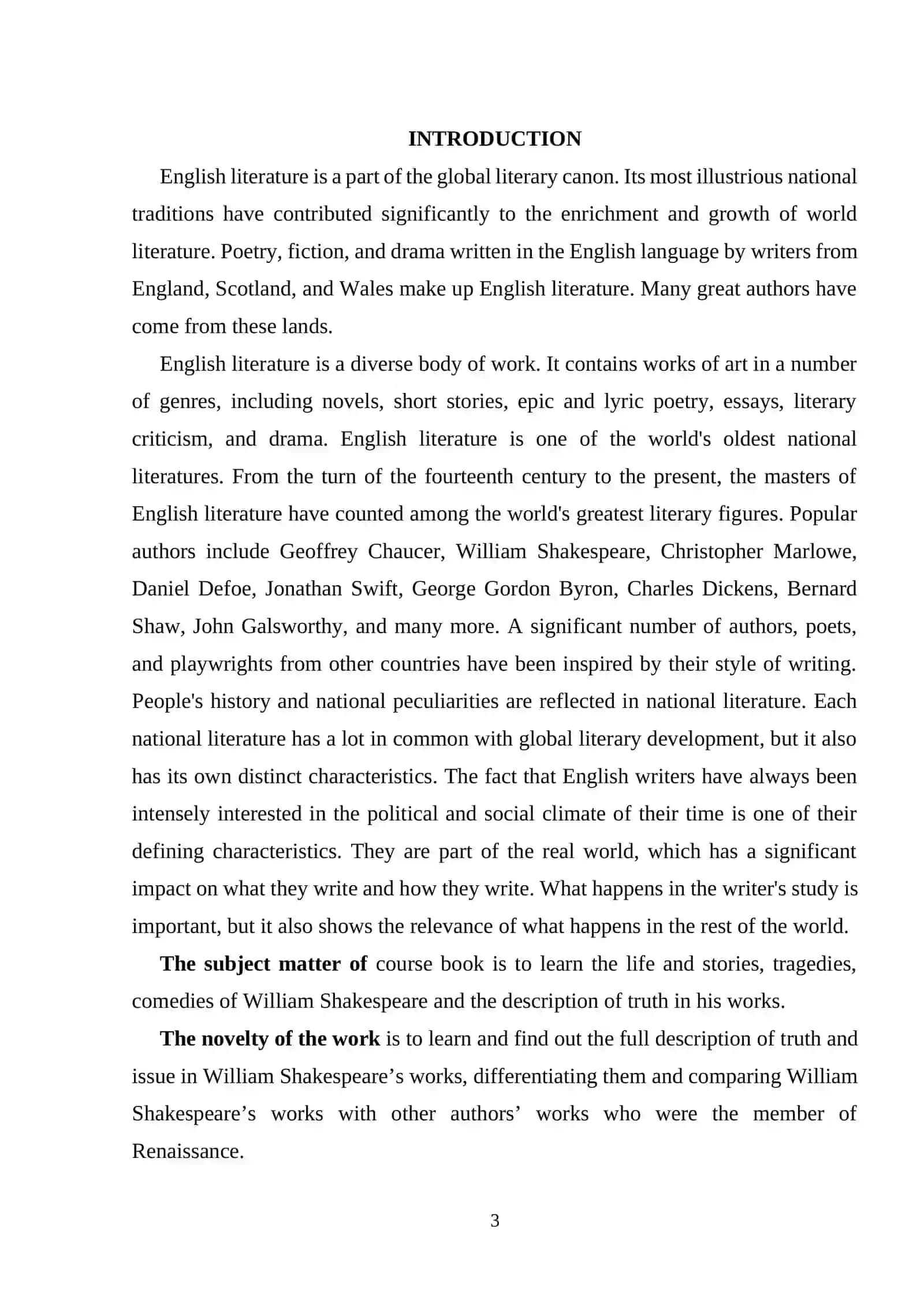 Understanding of Shakespeare's English history in the genre of the tragedies 3