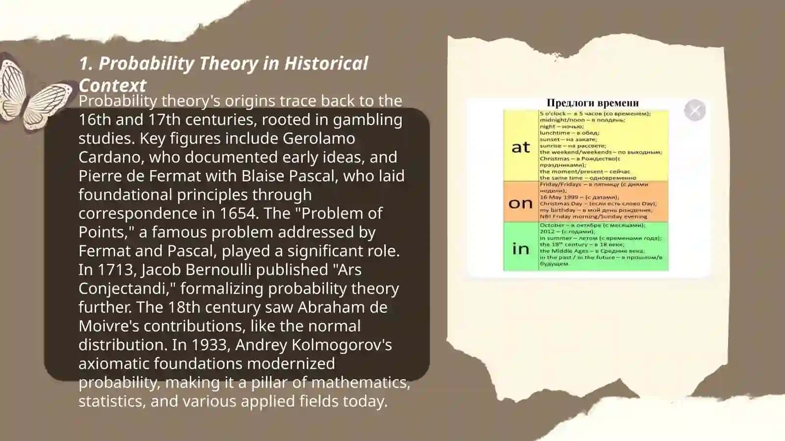 Probability Theory in Historical Context 3