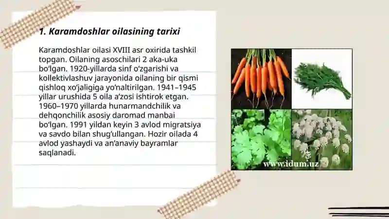 Karamdoshlar oilasi 3