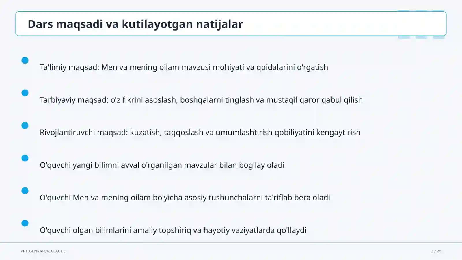 Men va mening oilam (1-sinf) 3