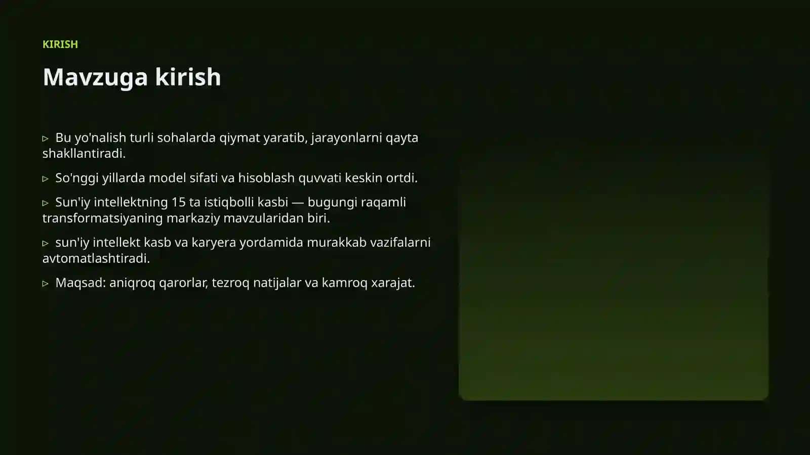 Sun'iy intellekt • premium taqdimot 3