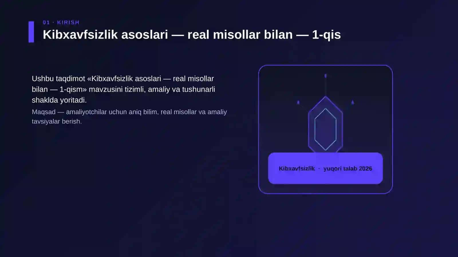 Kibxavfsizlik asoslari — real misollar bilan — 1-qism 3