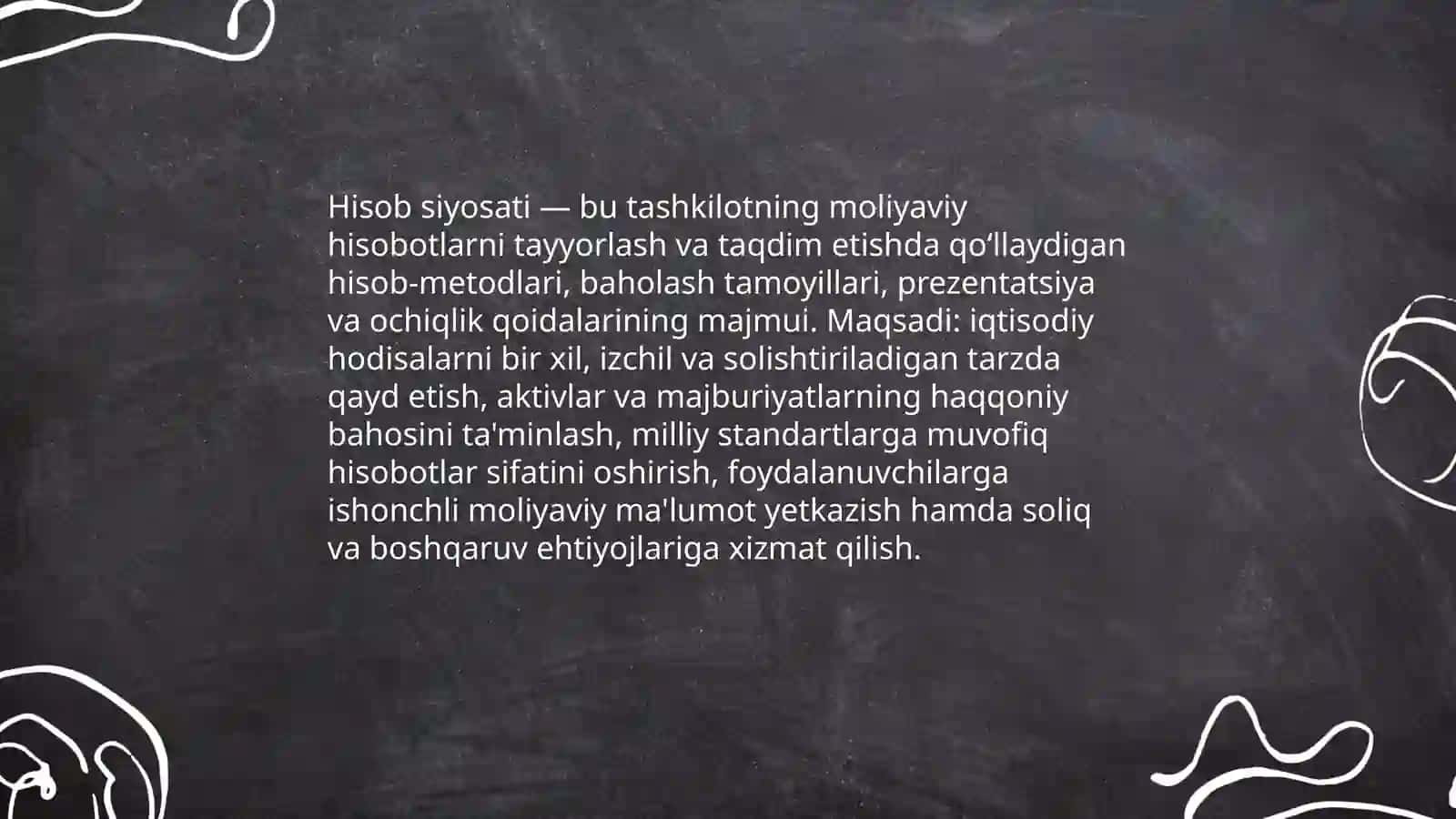 Hisob siyosatining tushunchasi va maqsadi 3