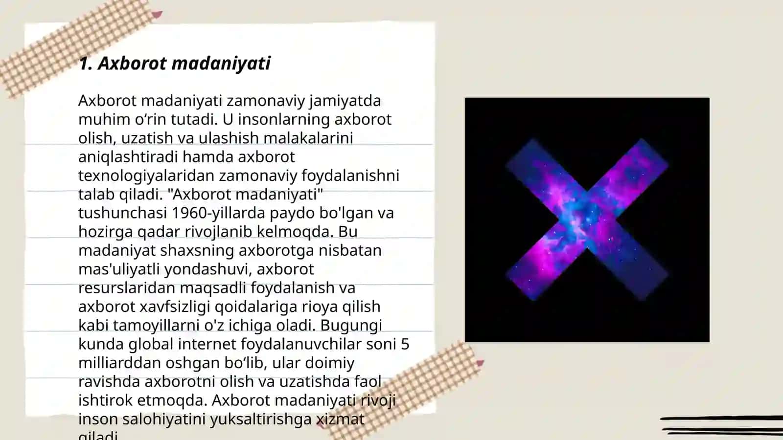 Axborot inson hayotining ajralmas qismi sifatida 3