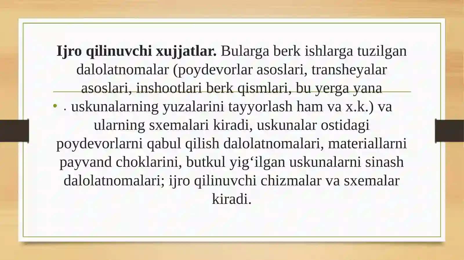 Ta’mirlash va montaj qilishda texnik hujjatlar bilan tanishish. Defekt qaydnomasi haqida tushunchaga ega bo‘lish va unituzish 3