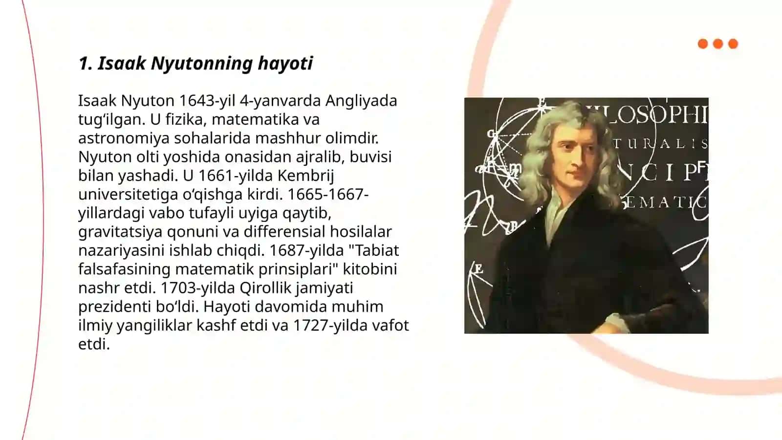 Isaak Nyutonning hayoti 3