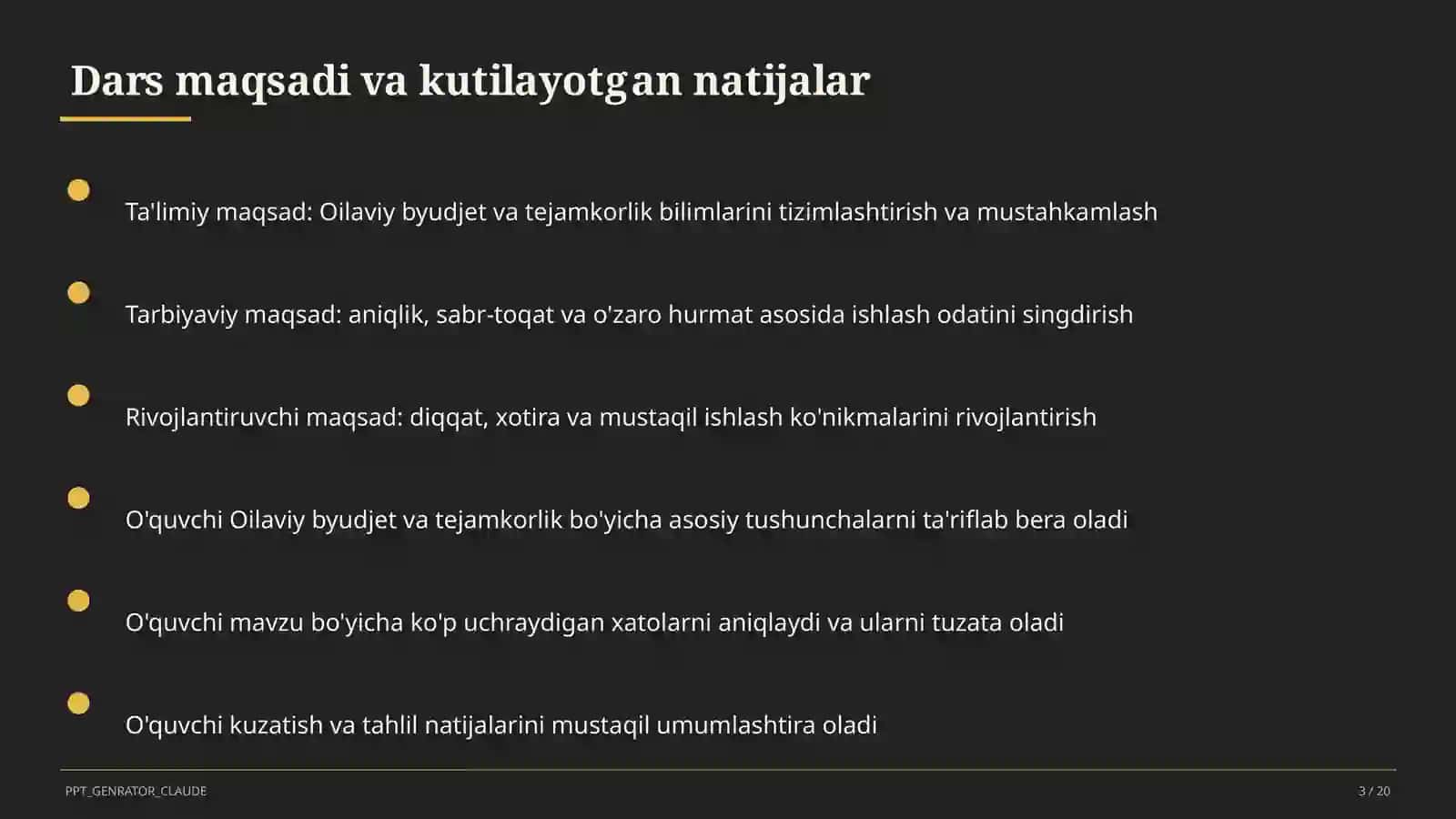 Texnologiya (1– 11) — metodik birlashma uchun 3