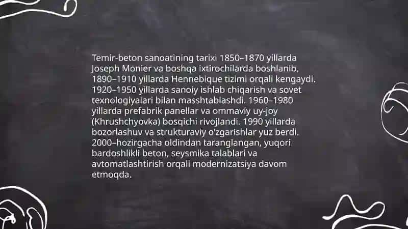 Temir-beton sanoatining rivojlanishi 3